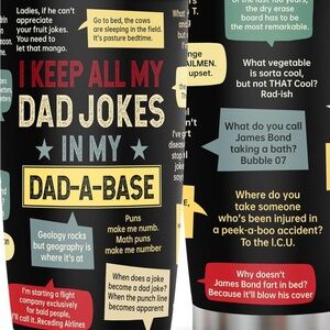 Humorous Black Tumbler with Colorful Quotes